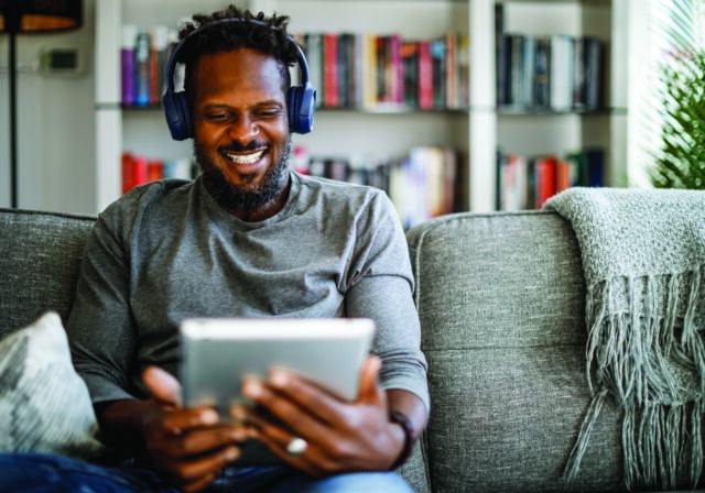 Person enjoying a secure wi-fi connection